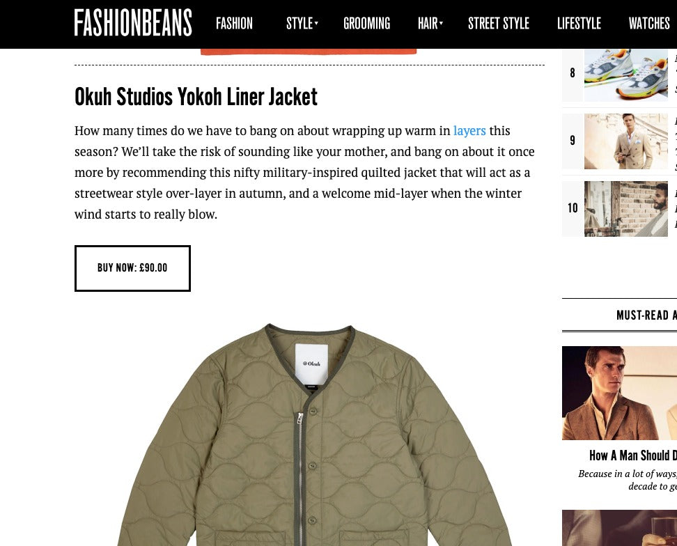 Liner Jacket - getting all the love in FASHIONBEANS
