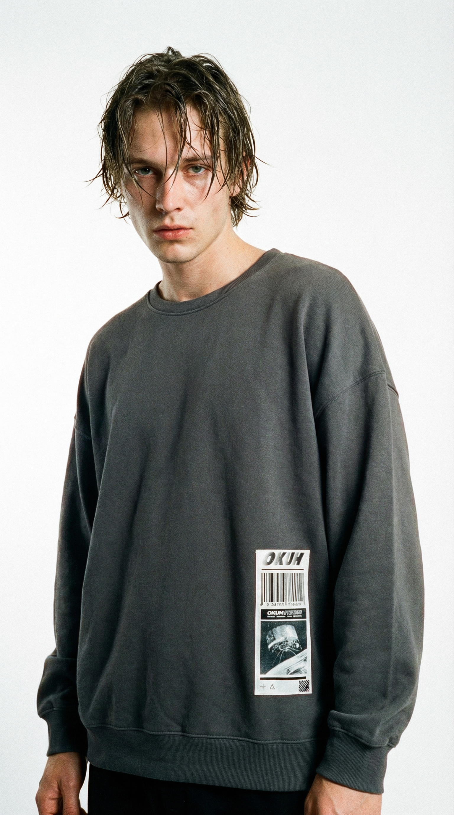 Code  Black washed Sweatshirt
