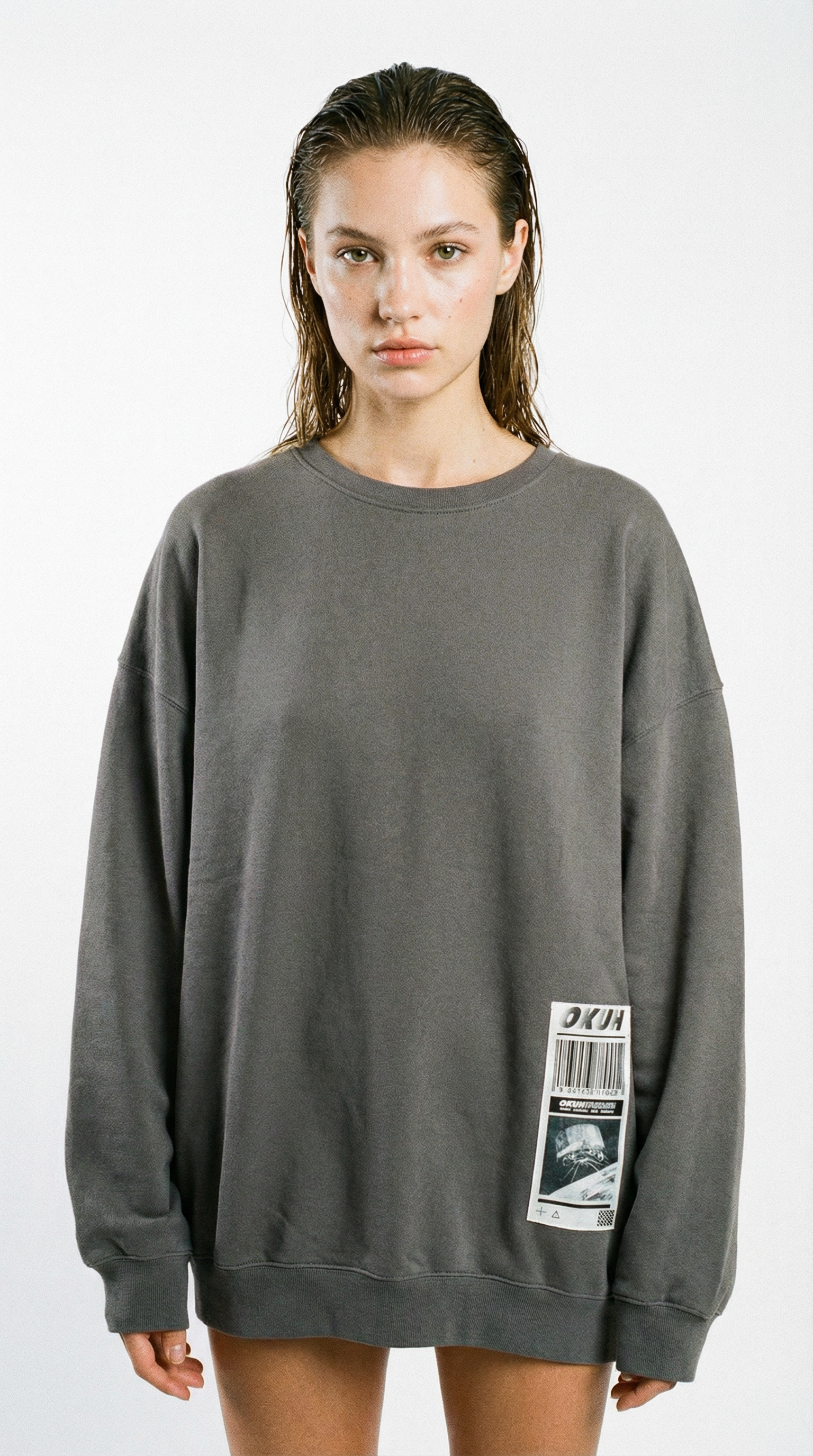 Code  Black washed Sweatshirt
